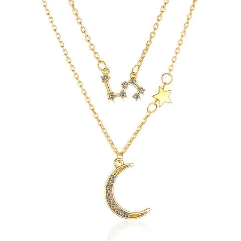 NWT Half Moon Leo Constellation Necklace - Picture 1 of 2